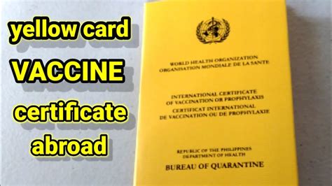Do You Need Yellow Card Vaccine Certificate, How to Get .